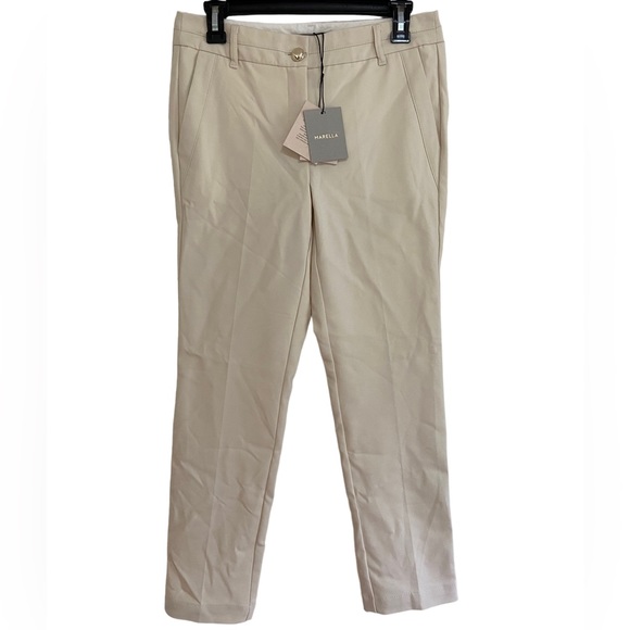 Marella Babele Chino Trousers Cream 6 New With Tags - Picture 2 of 6